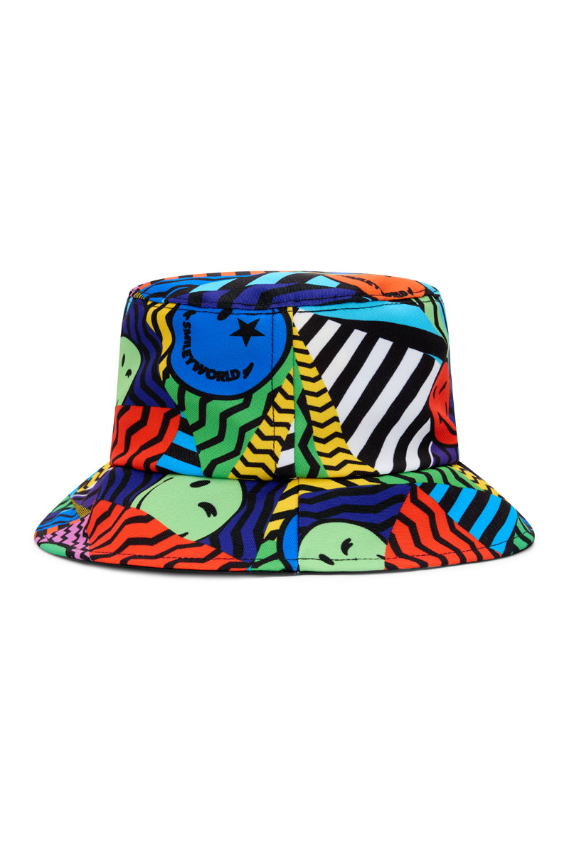 Bucket Hat in SmileyWorld Geometric