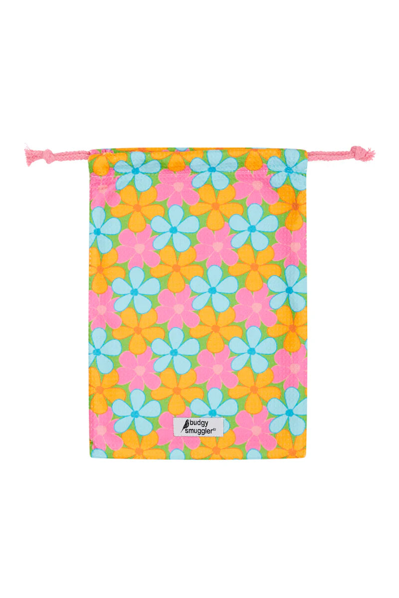 Mens Swim, Towel and Bucket Hat Bundle in Fluro Flowers