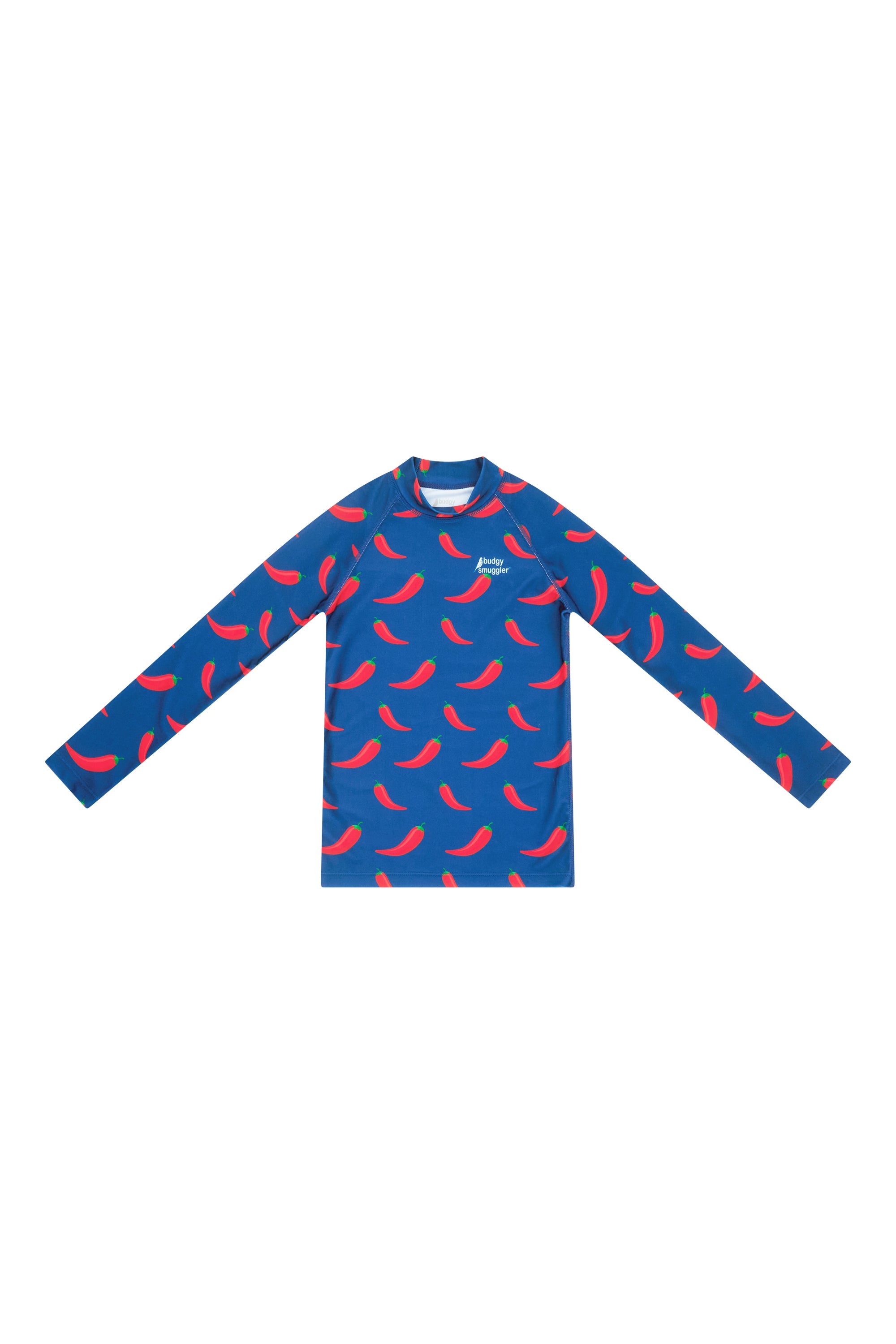 Chilli Willies kids long sleeve rash vest, front view
