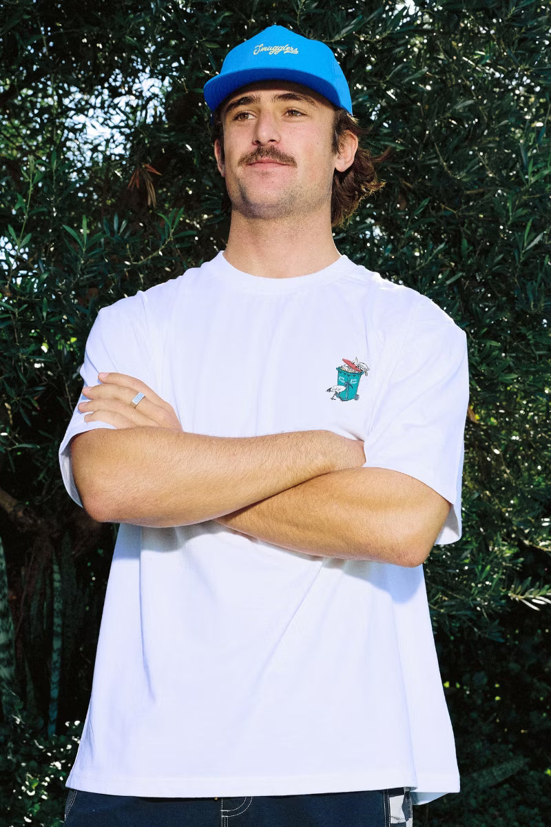 Heavyweight White Tee in Bin Day