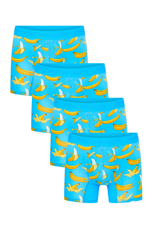 4 Pack Bundle of Premium Underwear (2.0) in Blue Bananas