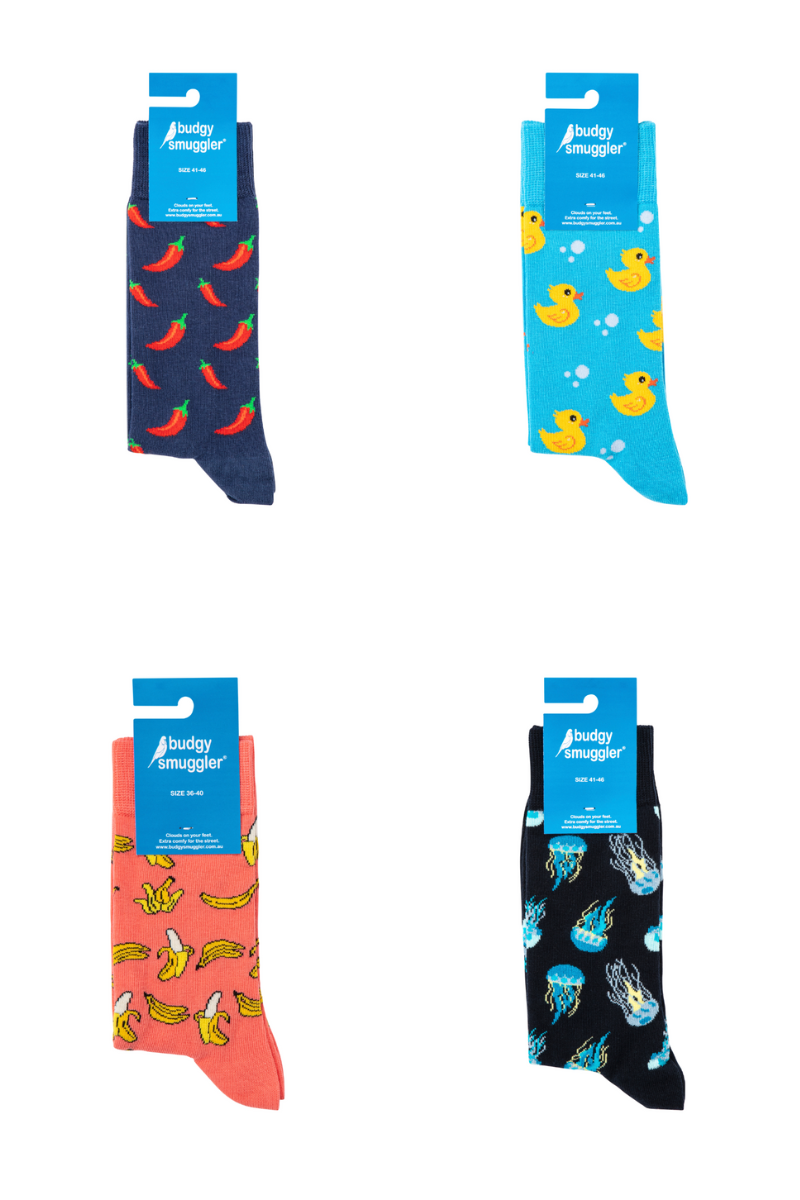 Budgy Socks 4 Pack