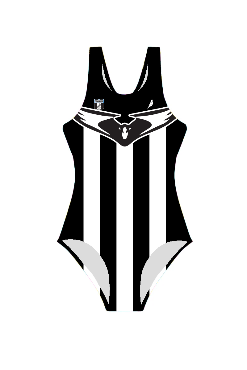 Girls One Piece in Collingwood Magpies 2002 | Made to Order