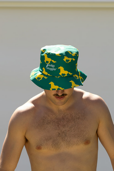 Bucket Hat In Daryls The Horses Green and Gold