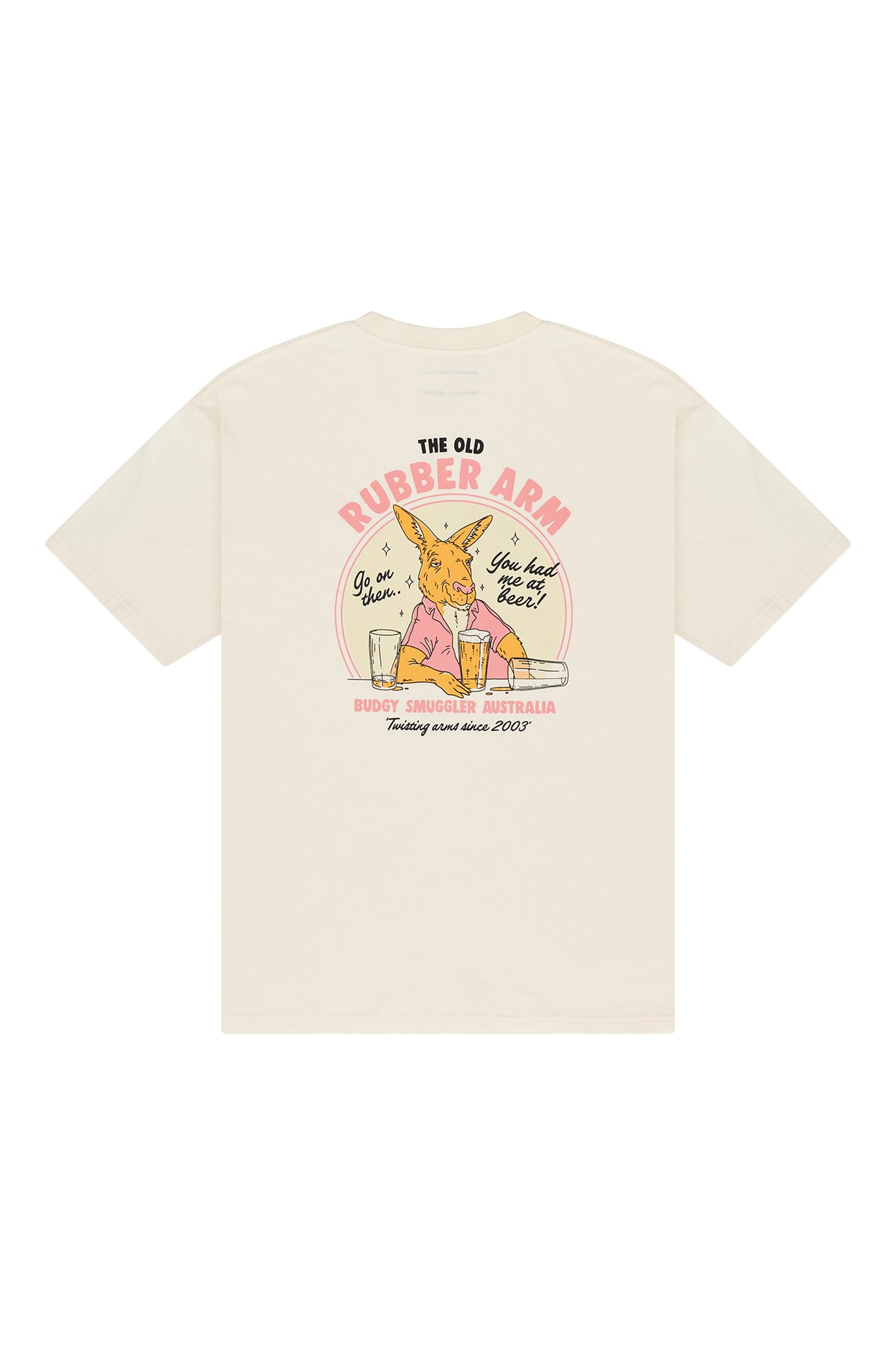 Lightweight Ecru Tee in Rubber Arm