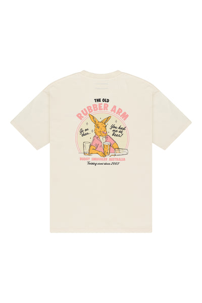 Lightweight Ecru Tee in Rubber Arm