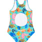 Girls One Piece in Fishing for Compliments Teal