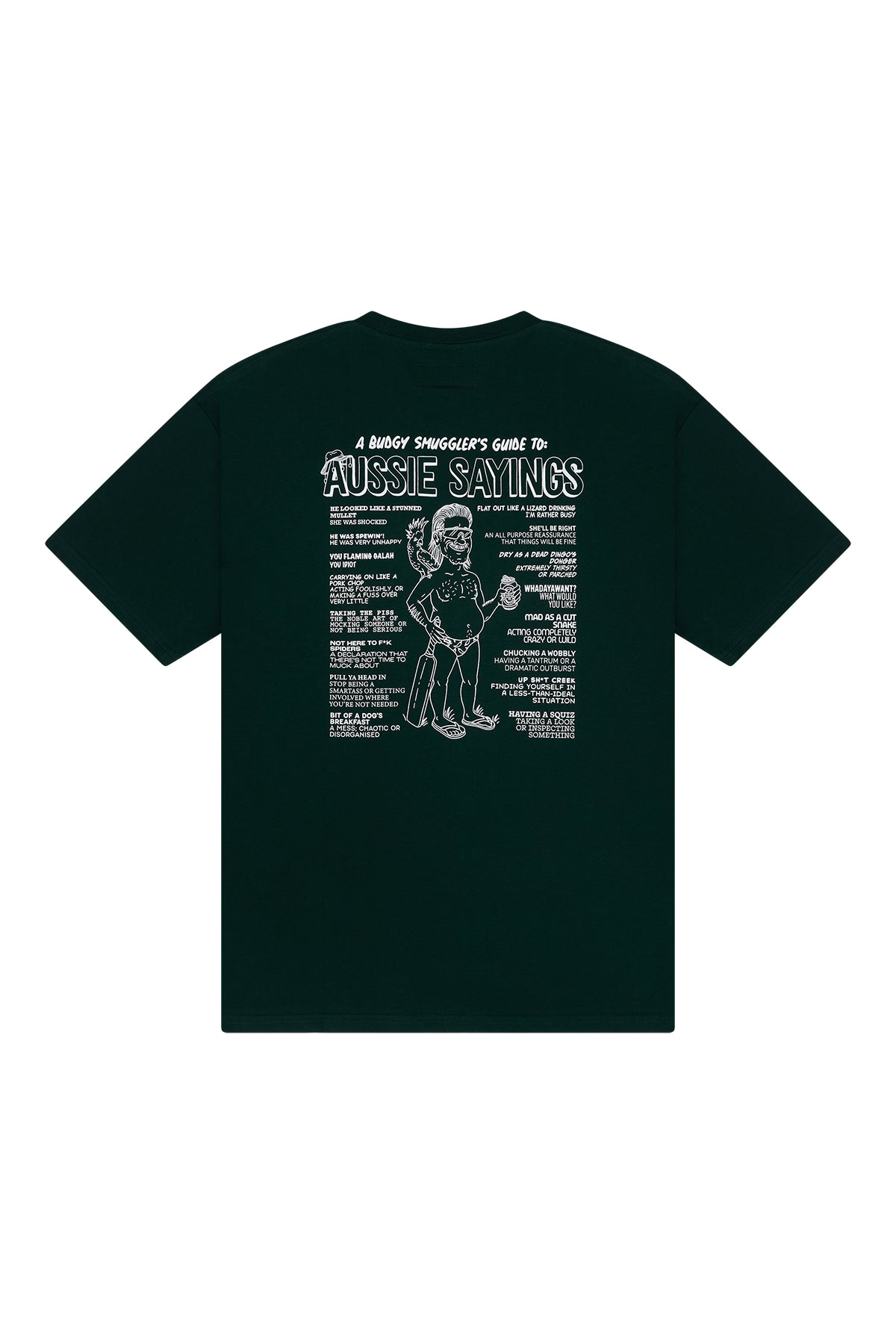 Lightweight Green Tee in Aussie Sayins