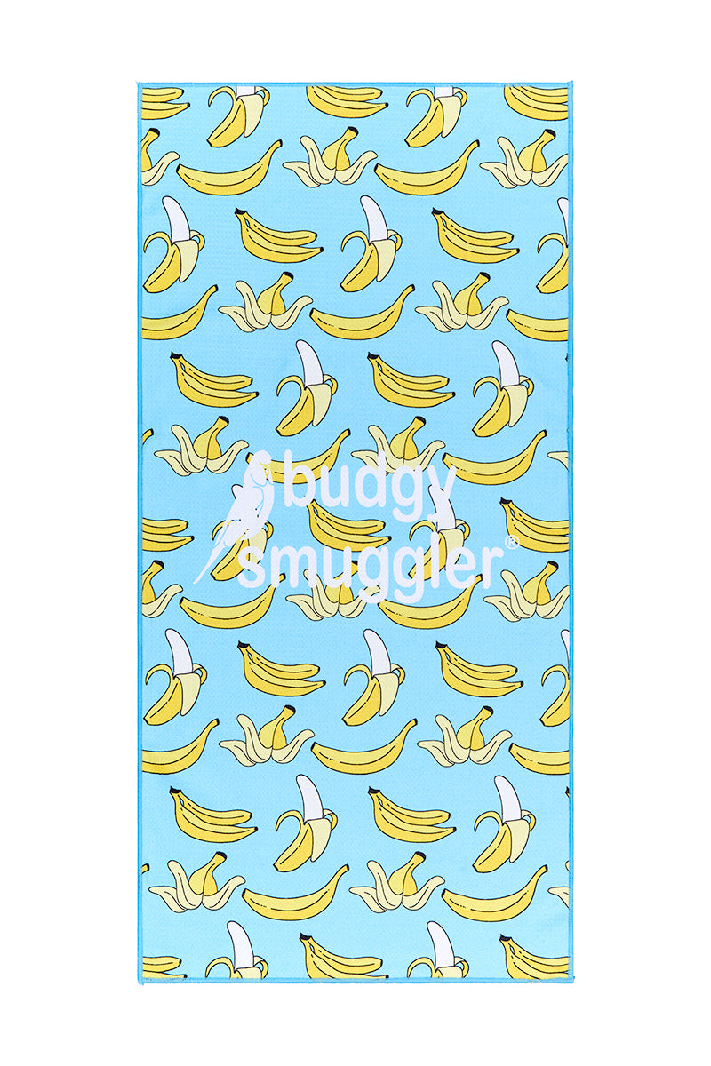 Gym Towel in Blue Bananas