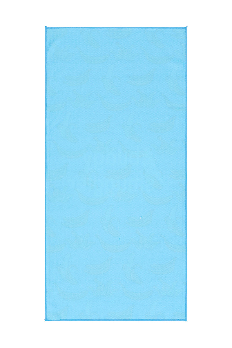 Double Sided Towel in Blue Bananas | Small Logo