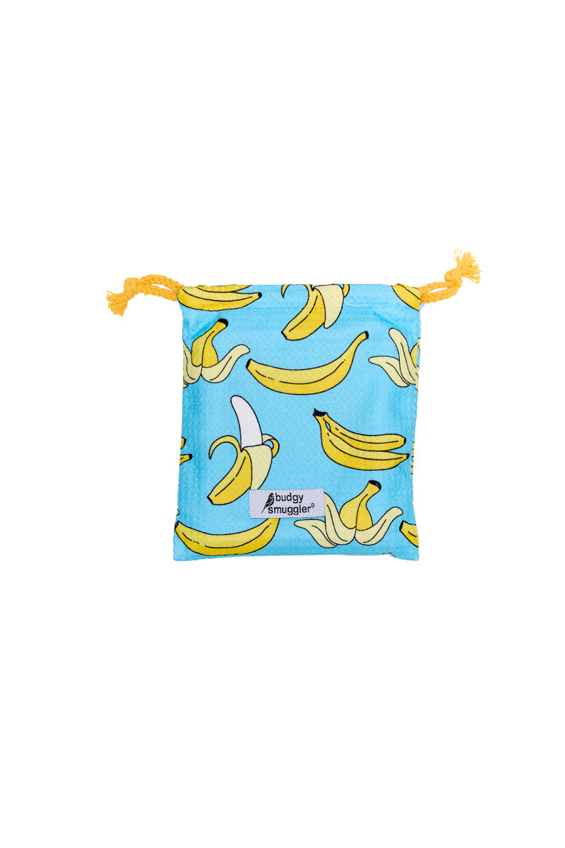 Gym Towel in Blue Bananas