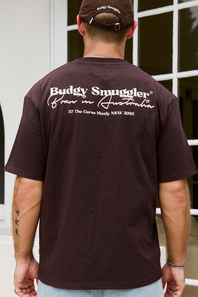 Heavyweight Brown Tee in Budgy
