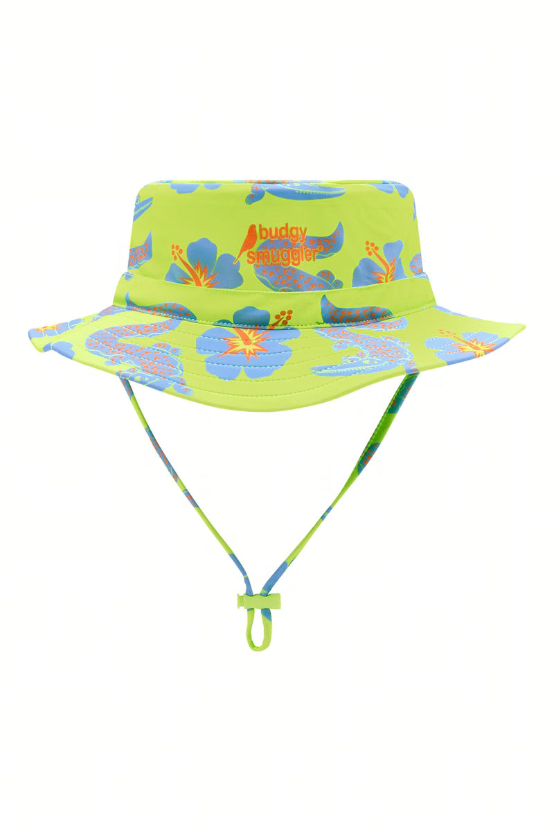 Trop a Croc crocodile print kids swim hat front view