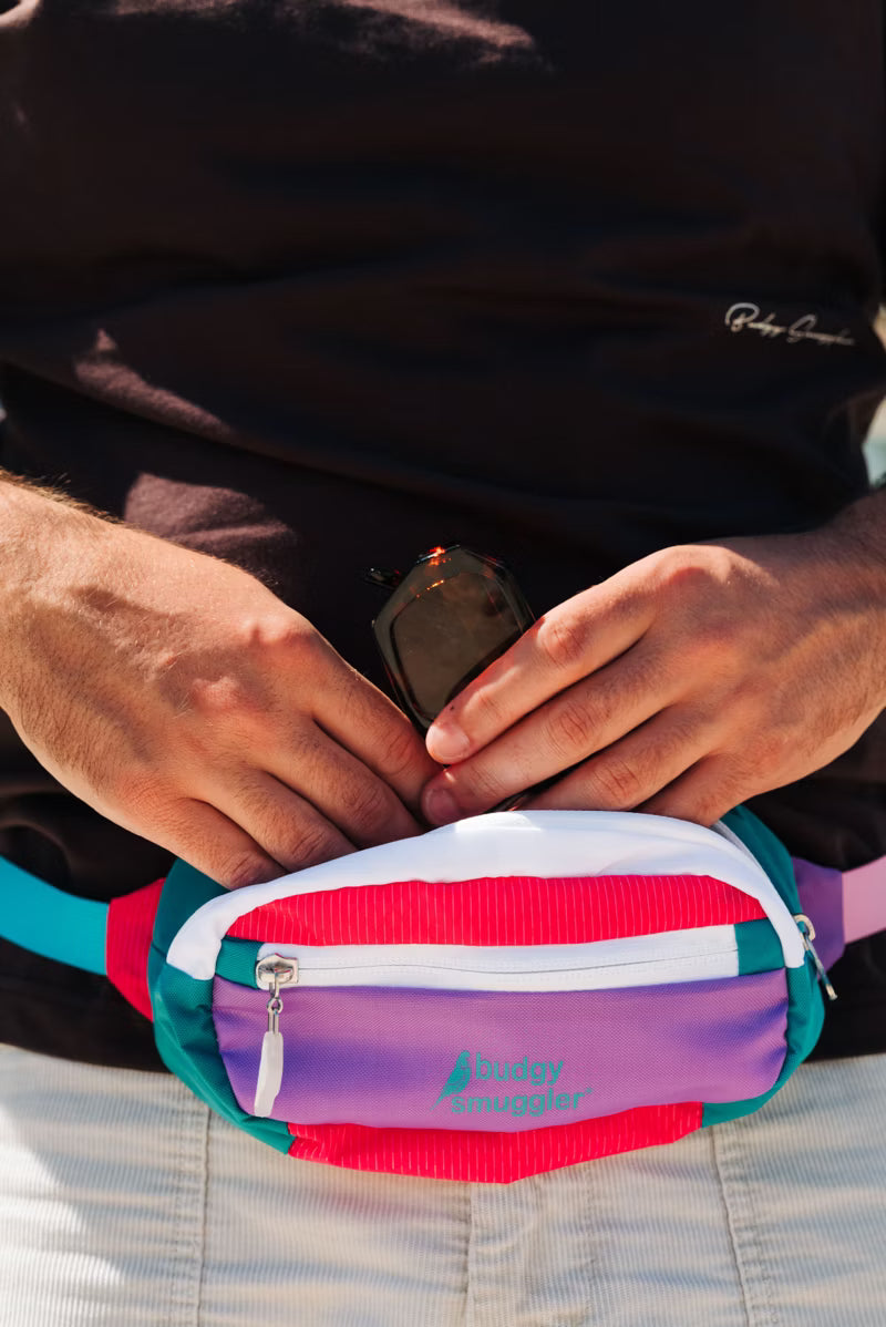 Unisex purple and blue bum bag 