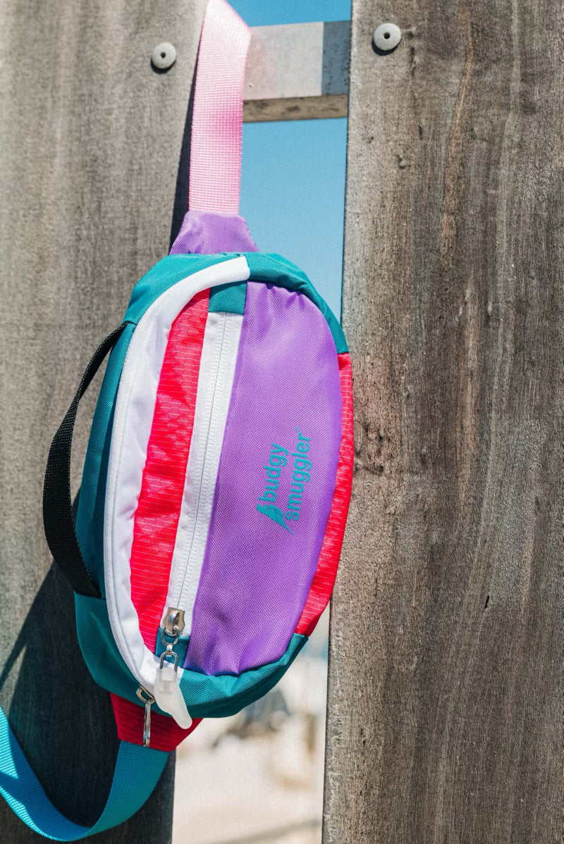 Unisex purple and blue bum bag 