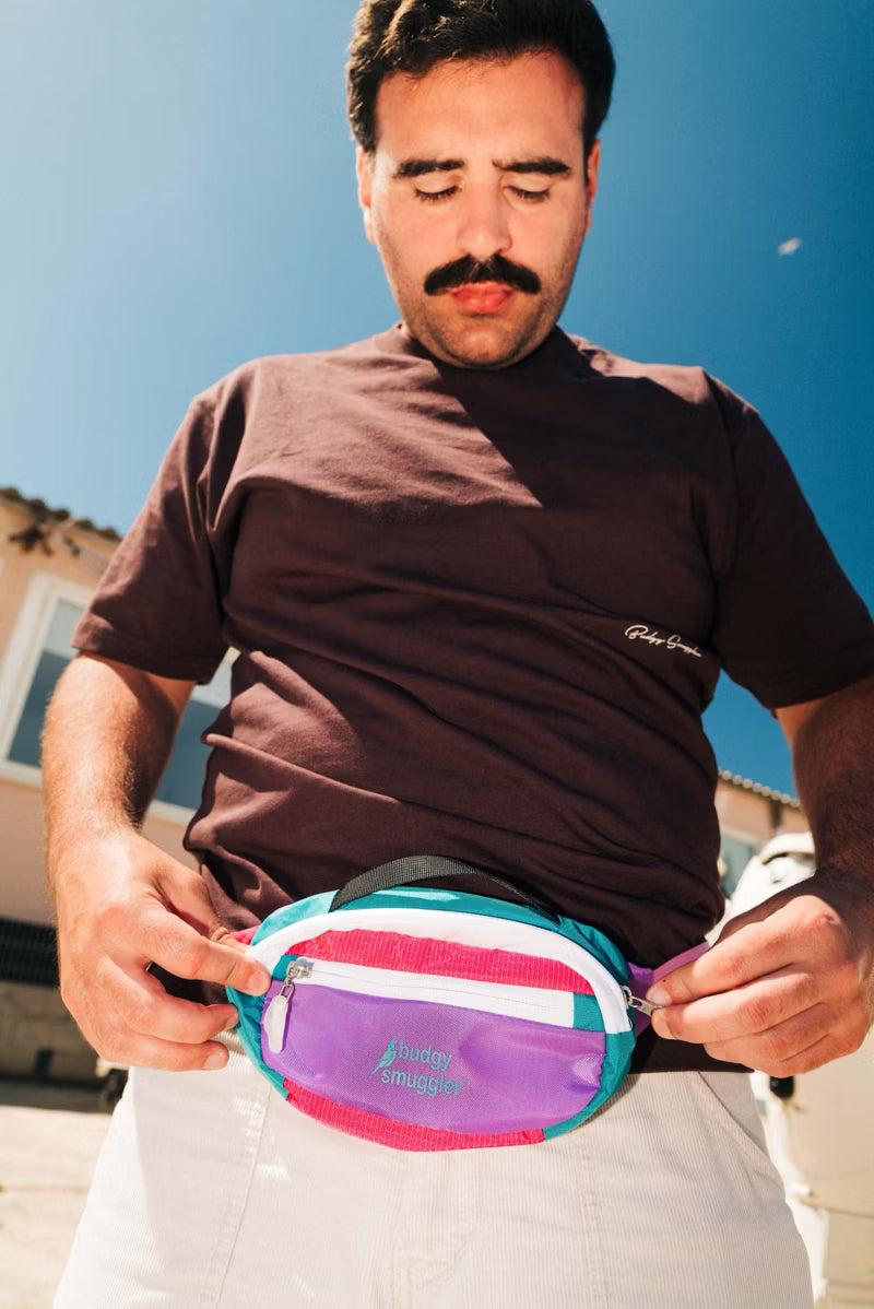 Unisex purple and blue bum bag 
