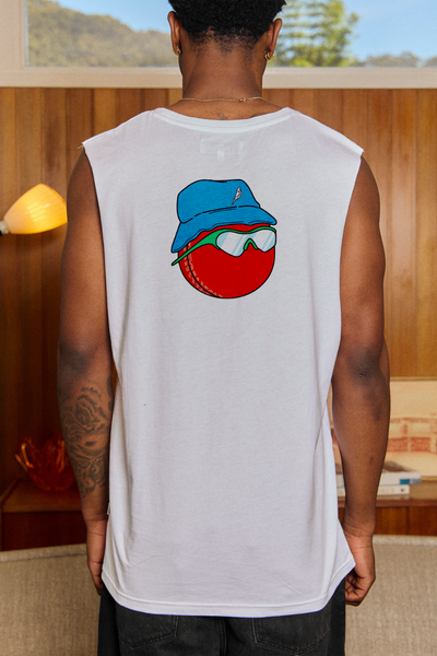 White Singlet with Fast Bowlers