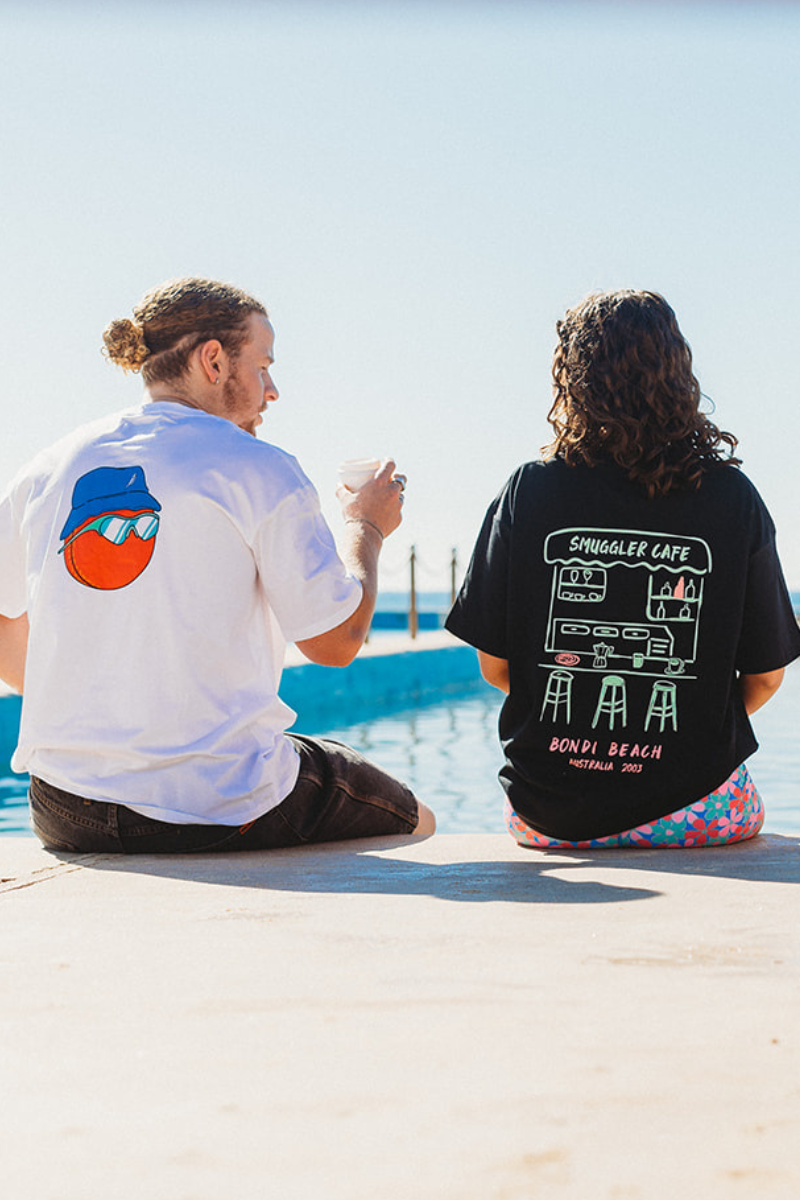 Lightweight White Tee with Fast Bowlers