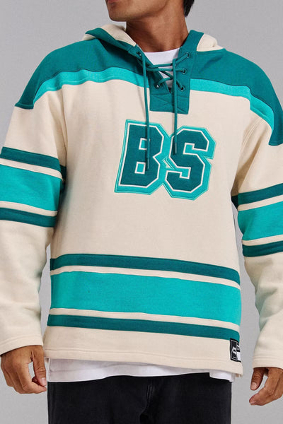 Lacer Hoodie in Green and Cream
