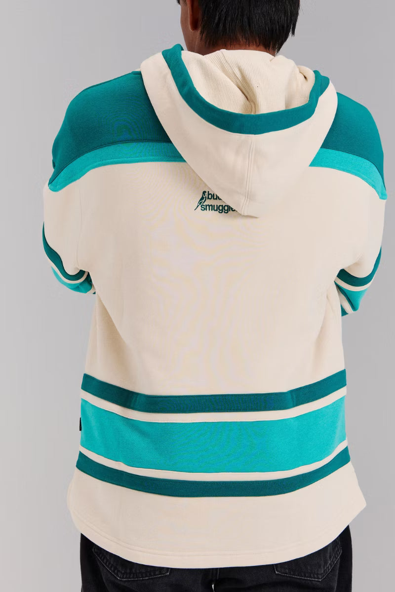 Lacer Hoodie in Green and Cream