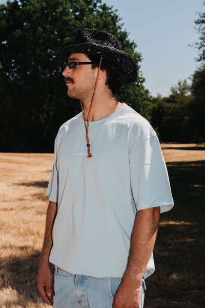 Heavyweight Light Blue Tee in Location