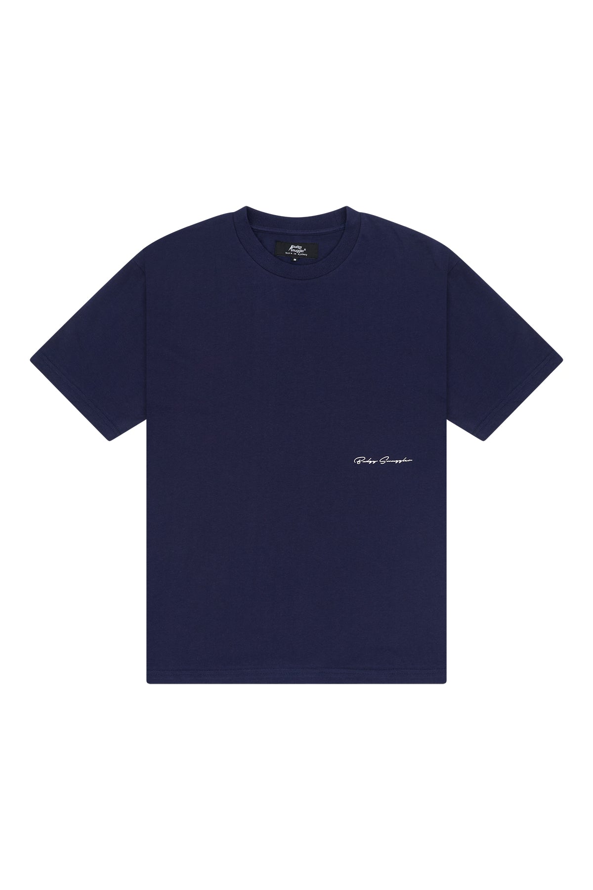 Heavyweight Navy Tee in Budgy
