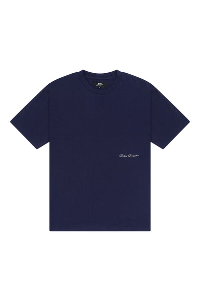 Heavyweight Navy Tee in Budgy