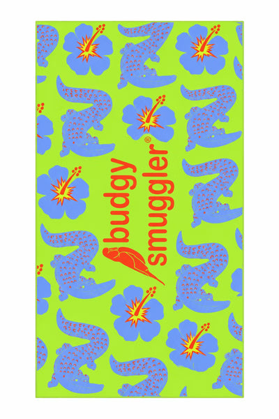 Double Sided Towel in Trop A Croc