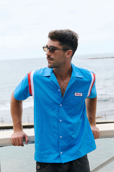 Mechanic Shirt in Blue Bowler