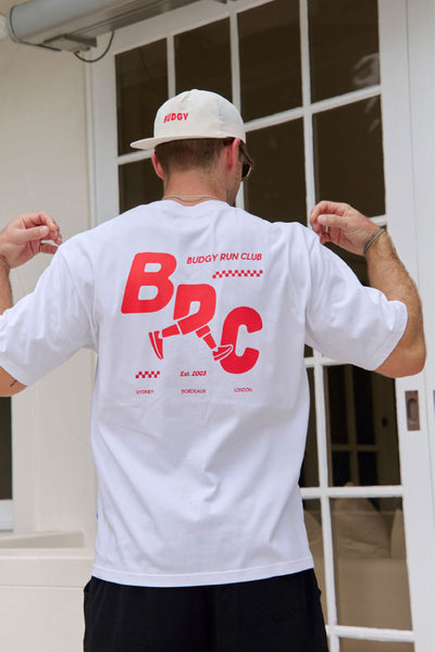 Heavyweight White Tee in Run Club