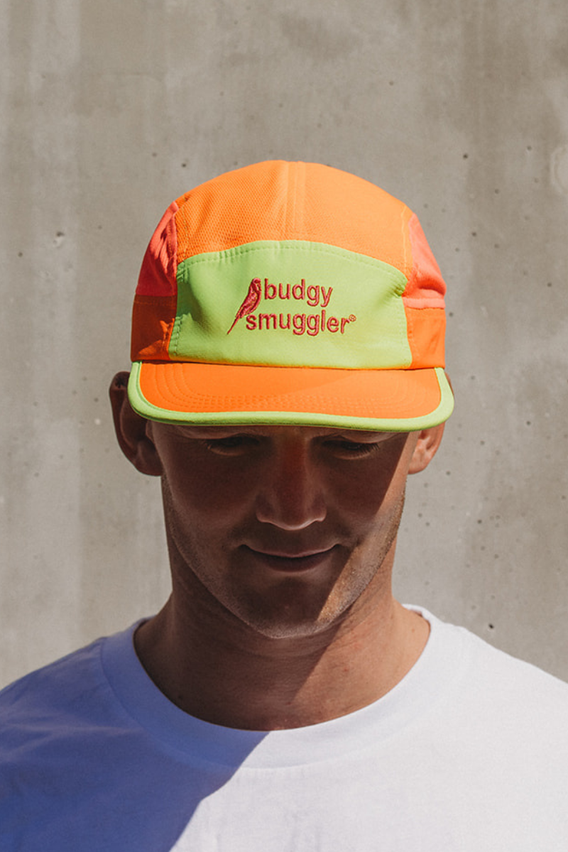 Running Cap in Orange and Yellow