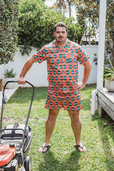 Adults Pyjama Set in VB 70s Red Label