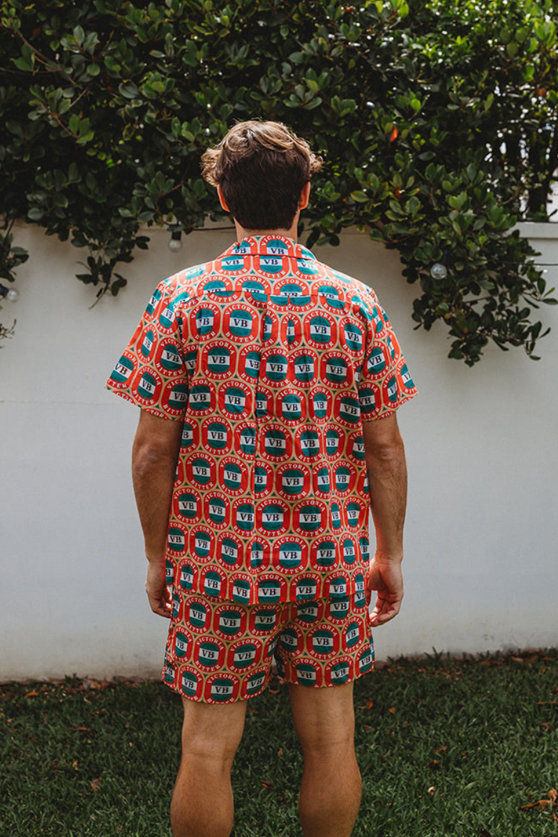 Adults Pyjama Set in VB 70s Red Label