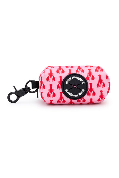 Pet Poop Bag in Pink Lobsters