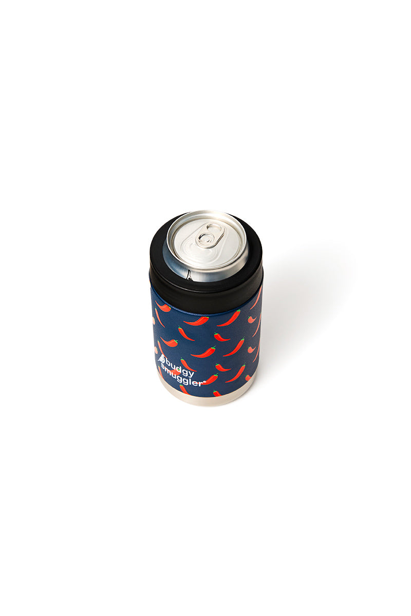 Premium Insulated Can Cooler in Chilli Willies