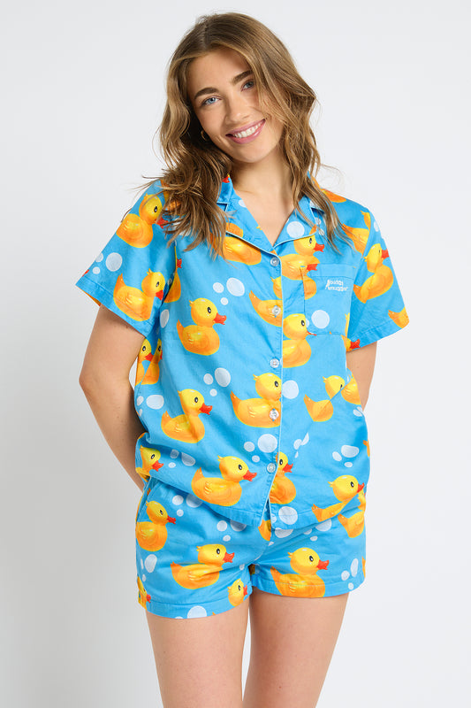 Women's Pyjama Set in Rubber Ducks