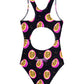 Girls One Piece in Black Passionfruit