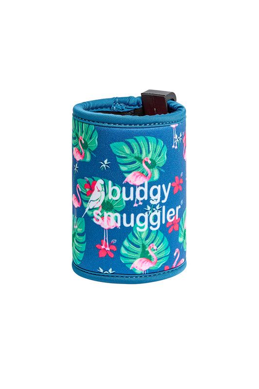 Stubby Holder in Flamingo with Clip