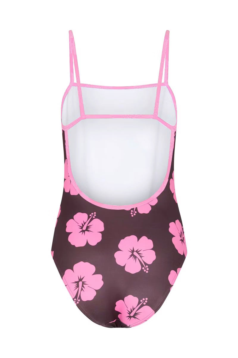 Brown and pink one piece 