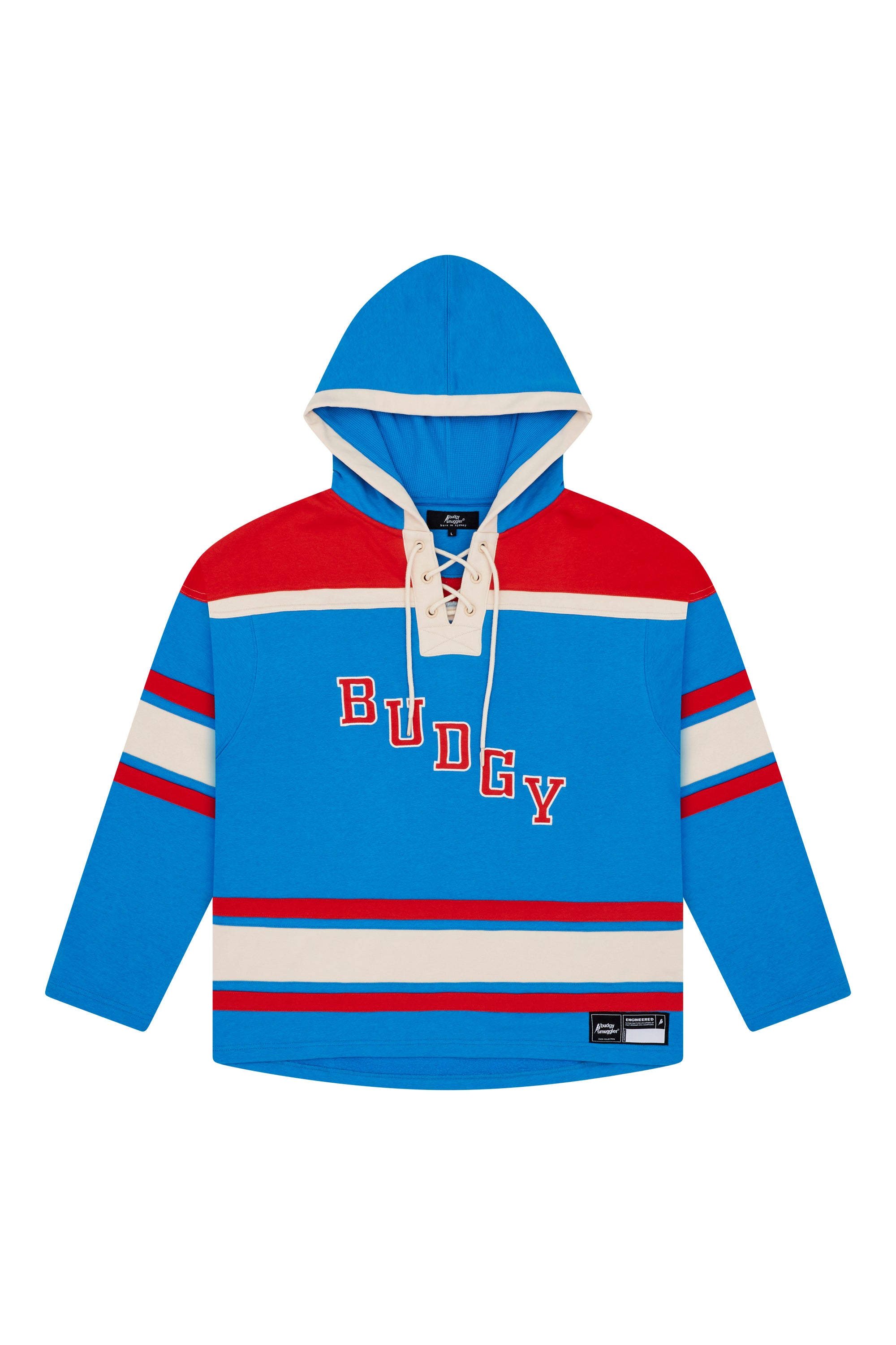 Lacer Hoodie in Blue and Red