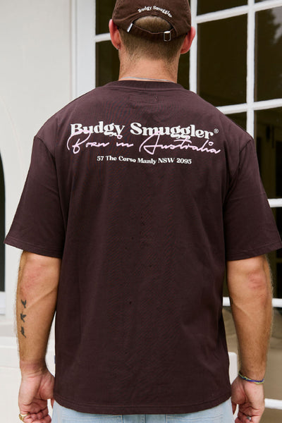 Heavyweight Brown Tee in Budgy