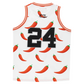 Basketball Singlet in White Chilli Willies