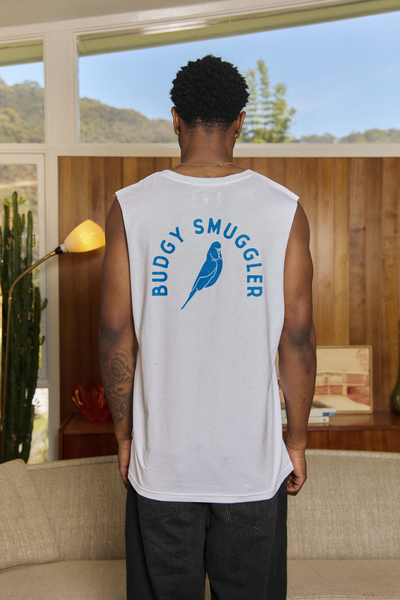 White Singlet with Budgy Arch