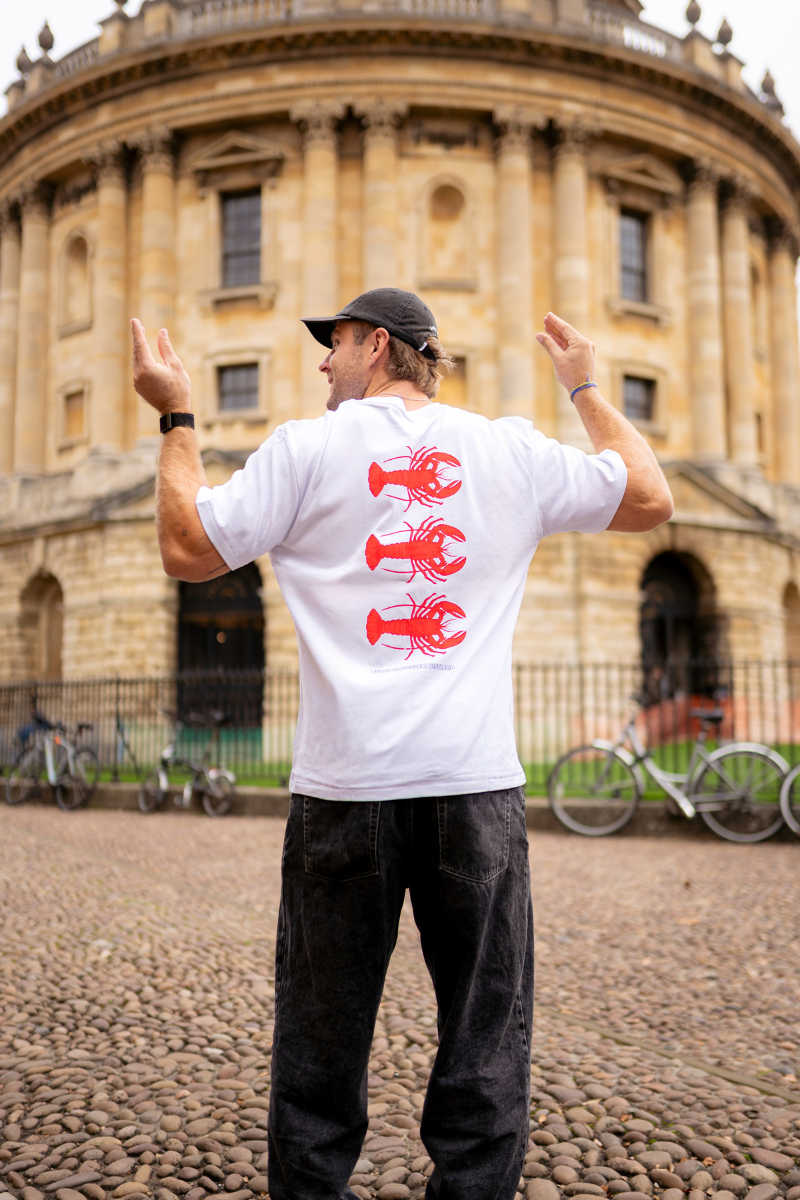 White Tee with Lobster