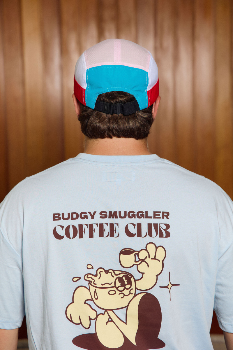 Running Cap in Red White Pink and Blue