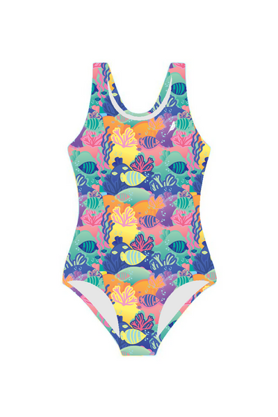 Girls One Piece in Reef-reshing