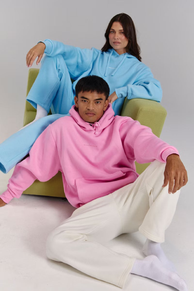 Hoodie in Pink Arch Logo