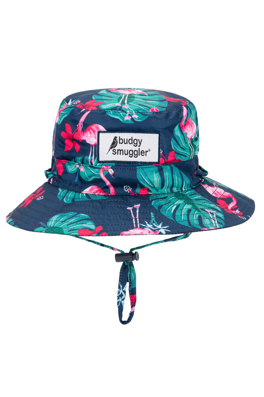 Kids Sun Hat in Flamingos