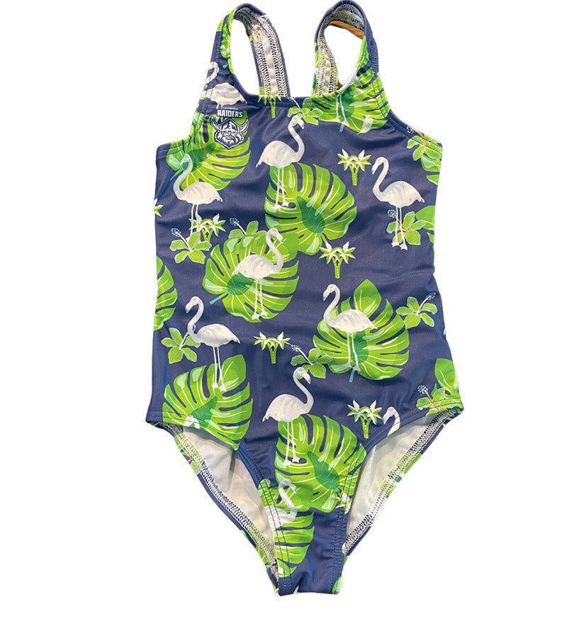 Girls One Piece in Canberra Raiders Flamingoes | Preorder