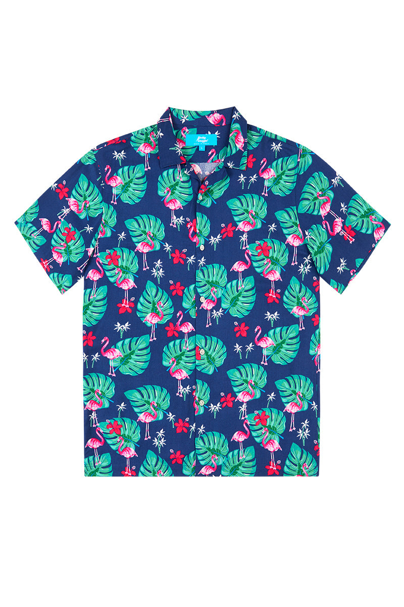 Hawaiian Party Shirt in Flamingos – Budgy Smuggler Australia
